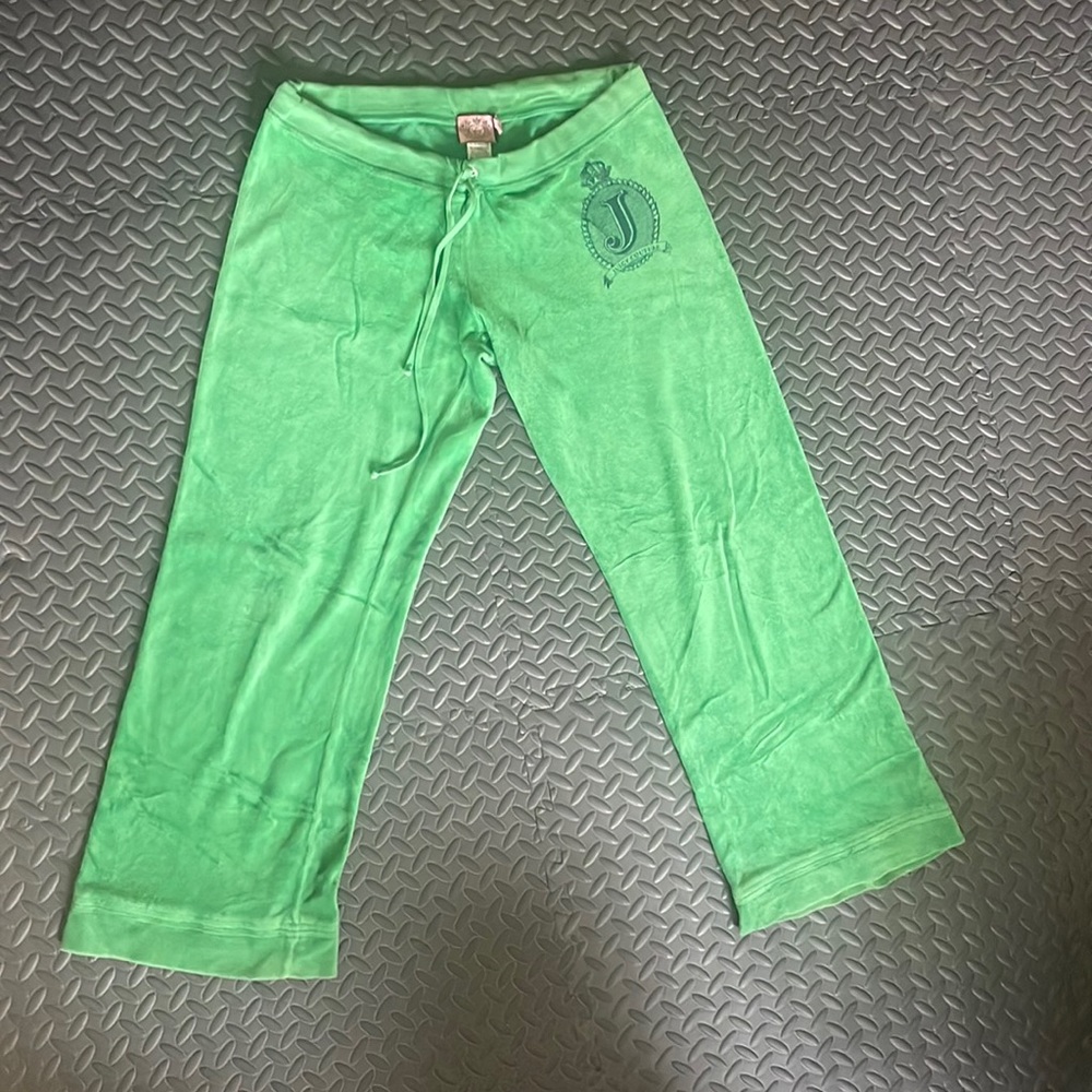 Juicy Couture Green Velour Track Pants